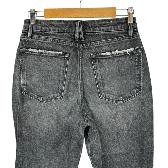 Good American Good Mom Jeans High Waist in Black226 Size 2/26 Distressed - Picture 9 of 16